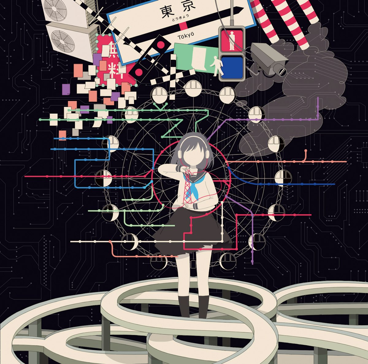 「ルームシック・ガールズエスケープ／ヒトリエ」　・アルバムアートワーク(2012)