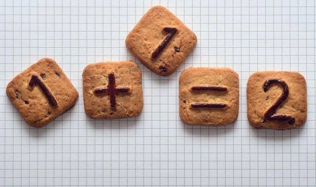 計算式が書いてあるクッキー