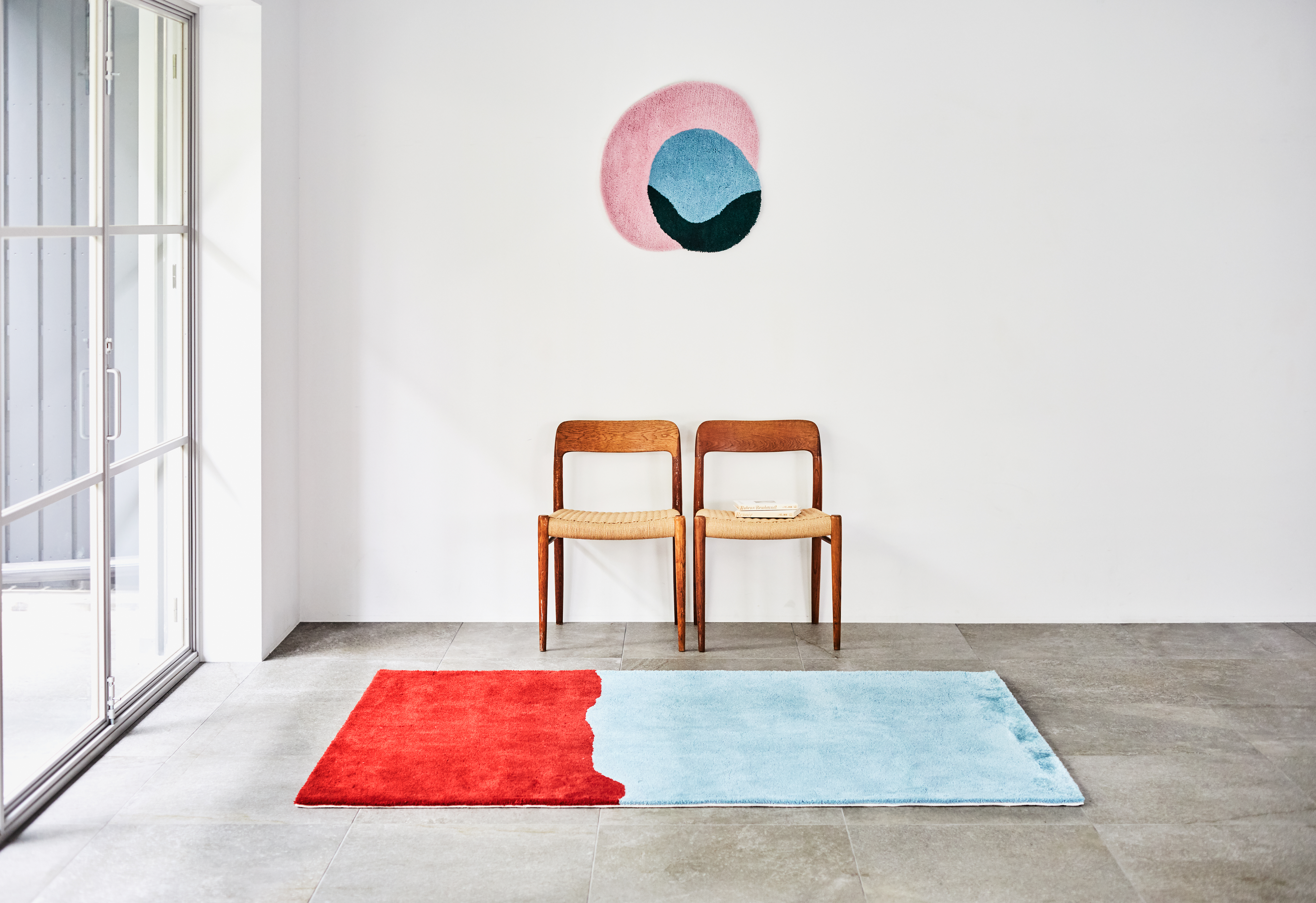 miyoshi rug chair rug 2枚 三好ラグ ミヨシラグ 値下げ - ラグ