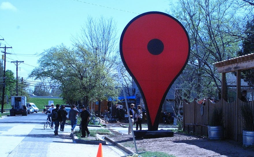 Google MAP API で マーカーを中央に固定する方法