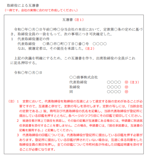 役員 取締役 監査役 重任の登記申請における必要書類を解説します Ai Con登記