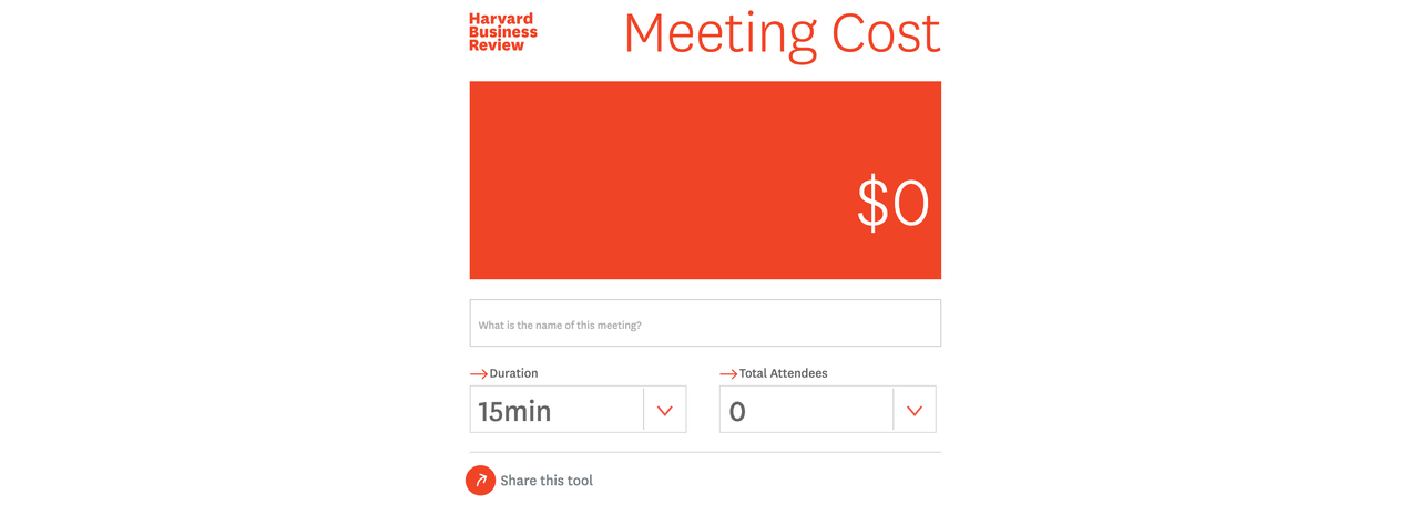 簡単に会議のコストを計算できる、コスト試算ツール/シュミレーター