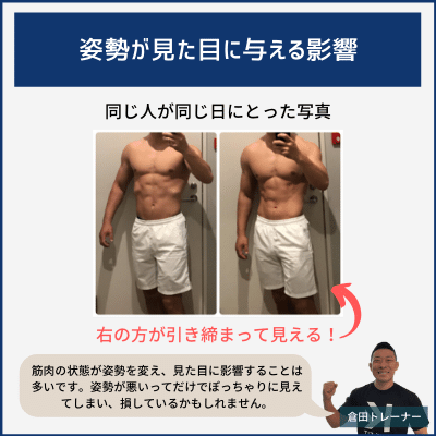 姿勢が変わるだけで痩せて見える 姿勢が筋トレに与える影響とは